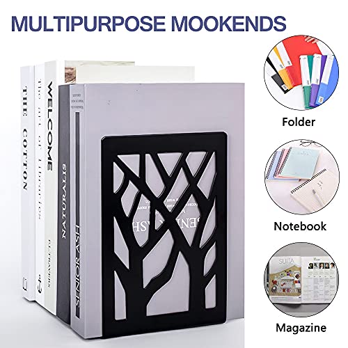 Book Ends-Metal Book End Supports for Bookrack Desk (Black, 10 Pair) - color: Black, size: 10 Pair