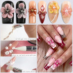 Fcozpjk Solid Builder Gel for Nails, 4 Colors Solid Builder Gel Non-Sticky Clear Nude Pink Pearl White Hard Gel for Nails 3D Sculpture Gel Flower Carving Modeling Design Nail Extension Gel Kit - color: 01-02-03-04