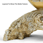 14.2" Gold Couple Swan Decor Figurine Modern Simulation Animal Sculpture Art Ornament Home Table Statue