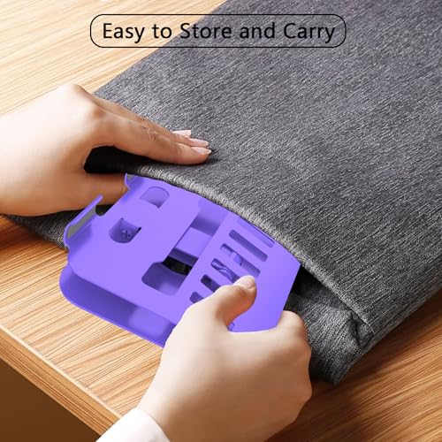 Metal Tablet Stand, Adjustable 360° Rotation Tablet Holder Compatible with 4-13" Tablet Such as iPad Pro Air, iPad mini, Tab S11 10, Surface Pro 12 (Purple) - color: Purple