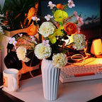 White Ceramic vase, Bohemian Farmhouse Style, 8 Inch vase for Pampas Grass Flower, for Modern Dining Room Tabletop Centerpiece, Creative Gifts (Glaze-1) - color: Glaze-01