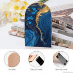 Heavy Duty Book Shelf Holder for Books, Book Ends with Non-Slip Mats, Portable Luxury Marble Texture Gold and Blue Bookends Easy to Install - color: Picture(458)