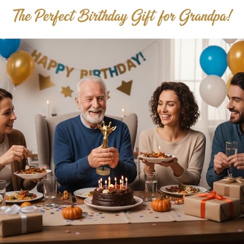 Grandpa Gifts from Grandkids, Exquisite Handmade Giraffe Grandpa Birthday Gifts from Granddaughter Grandson Funny Home Decor, Great Grandfather Grandparents Present for Father's Day - style: TO MY GRANDPA