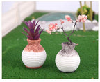 6Pcs Mini Bud Vases - Tiny Resin Flower Vases, Micro Landscape DIY Decor, Moss Succulent Ornaments, Fairy Garden Accessories, Home Tabletop Decoration, Gift for Plant Lovers