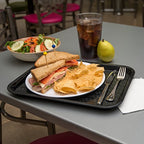 Carlisle FoodService Products CT101403 Cafe Standard Plastic Cafeteria/Fast Food Tray, NSF Certified, BPA Free, 14" Length x 10" Width, Black - color: Black
