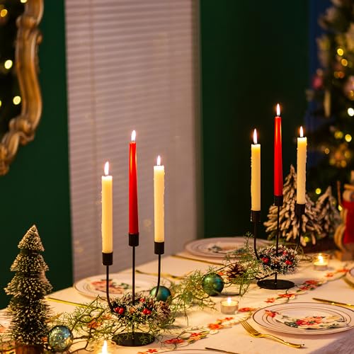 Sziqiqi Modern Candlestick Candle Holders - Matte Black Candelabra for Halloween Tabletop Taper Candlesticks Decor for Home Decorative Candle Stick Holder for Thanksgiving Formal Events Dining Room - color: Black, size: 1 Pc