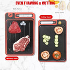 Grilling Prep and Serve Trays, Set of 3 Stackable Stainless Steel BBQ Trays with Cutting Board, Deep Marinating Container, Serving Platter for Plating Food, BBQ Prep Tub for Marinating Meats - style: Deep Prep Trays with Cutting Board