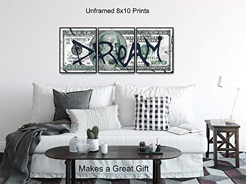 Motivational Wall Art - 8x10 Motivational Posters - Entrepreneur Wall Art - Office Decor - Home Office Decor - Graffiti - Entrepreneur Gifts - size: 3 - 8x10 Inch Prints