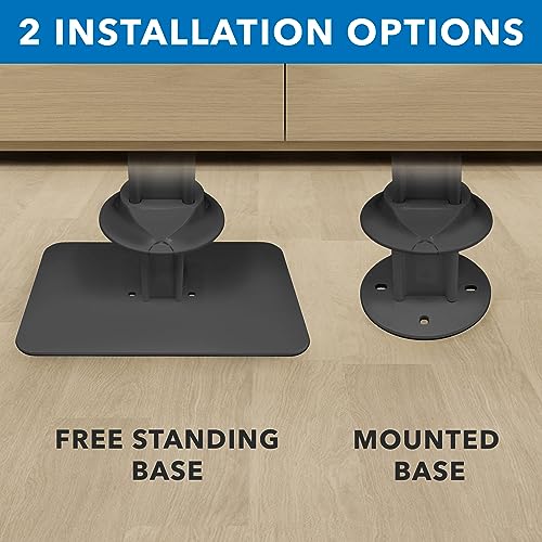 Mount-It! Anti-Theft iPad Tablet Floor Stand Kiosk with Literature Holder, Lockable Enclosure for iPad Gen 7–11, Pro & Air (A16), 90° Rotation & 75° Tilt, Commercial Kiosk Stand, Bolt Down Base, Black - color: Black