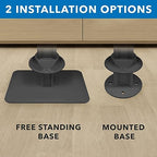 Mount-It! Anti-Theft iPad Tablet Floor Stand Kiosk with Literature Holder, Lockable Enclosure for iPad Gen 7–11, Pro & Air (A16), 90° Rotation & 75° Tilt, Commercial Kiosk Stand, Bolt Down Base, Black - color: Black