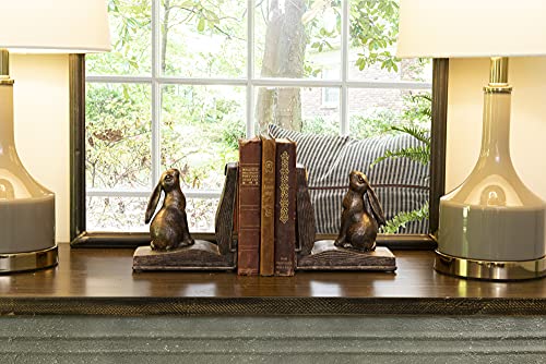 Creative Co-Op Bunny Rabbit Bookends, Set of 2, Bronze Finish - color: Bronze Finish