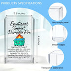 Emotional Support Dumpster Fire Acrylic Organizer Pencil Pen Holder, Dumpster Fire Bookmark Holder, Positive Stress Relief Desk Accessories Holder for WomenCoworker Boss Friend Sister - style: Dumpster Fire