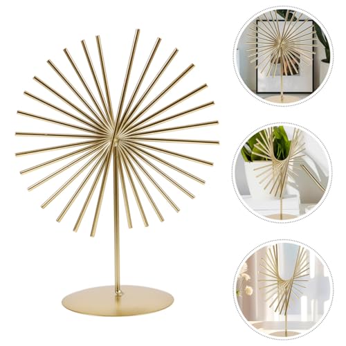 ARTIBETTER Abstract Lines Metal Sculpture 9.6 Inch Modern Desk Decor Geometric Craft Ornament for Office Living Room Tabletop Decoration