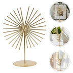 ARTIBETTER Abstract Lines Metal Sculpture 9.6 Inch Modern Desk Decor Geometric Craft Ornament for Office Living Room Tabletop Decoration