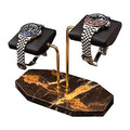 LYS&LYX Watch stand watch display stand watch holder watch Handcrafted watch holder (2-brown/glod/black) - color: brown/glod/black