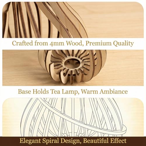 3pcs Creative Wooden Candle Holder Set - Modern and Minimalist Design,Suitable for Decorating Living Room Mantels, Wedding Parties(Large+Medium+Small)