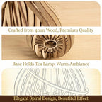 3pcs Creative Wooden Candle Holder Set - Modern and Minimalist Design,Suitable for Decorating Living Room Mantels, Wedding Parties(Large+Medium+Small)