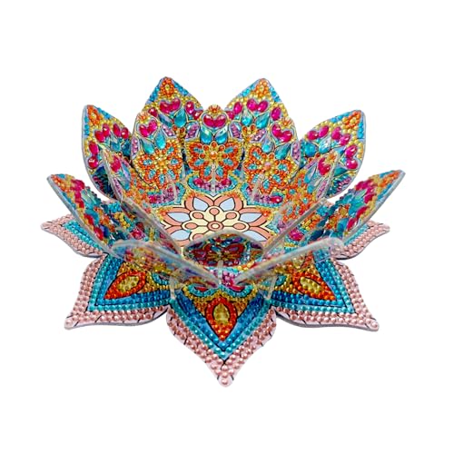 5D DIY Diamond Art Painting PVC Flower Candle Holders Tealight/Tea Light/Votive Candle Holder, for Table Centerpiece Home Décor Party Wedding Dinning-Flower02 - color: Flower02
