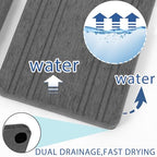 2PCS Water Absorbing Stone Tray, Quick Drying Diatomite Stone Sink Tray, Water Absorbent Diatomite Coasters for Kitchen Sink, Bathroom Counter Hand Soap Dish Toothbrush Holders - color: 2pcs 21×10cm Dark Gray Stripe