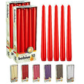 BOLSIUS 20 Count Unscented 10 Inch Red Household Taper Candles - 8 Hours Burn Time - Premium European Quality - Smokeless Dripless Taper Candlestick - Great for Special Occasion, Church, and Everyday - color: Red, size: 20 Count
