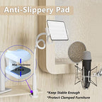 Tablet Stand Holder, Mount Holder Clip with Grip Flexible Long Arm Gooseneck Compatible with ipad iPhone/Nintendo Switch/Samsung Galaxy Tabs/Amazon Kindle Fire HD (New White) - color: White