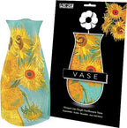 MODGY Collapsible and Expandable Plastic Flower Vase, Unbreakable, Foldable, Decorative Modern Centerpieces, Table Decorations, Van Gogh Sunflowers, 1 Pack - style: 1 Pack