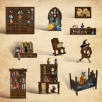 Book Nook Kit - DIY Miniature Dolls House Kit with Furniture and LED Light, 3D Puzzle Wooden Art Bookends, Model Kits for for Adults and Teens (Magic Potion Shop) - style: Magic Potion Shop