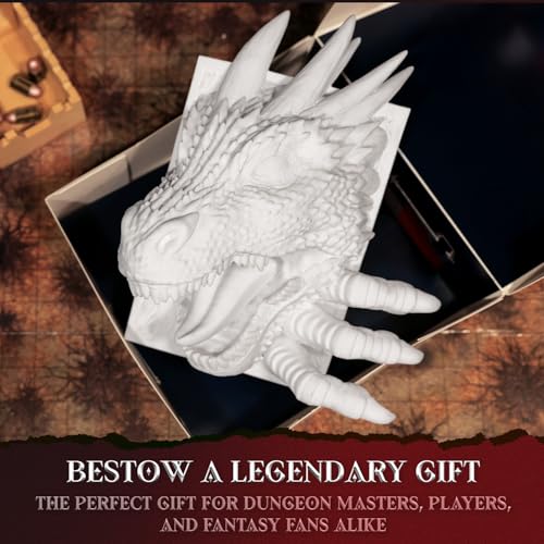 Dragon Bookend | Pops Off Your Shelf | Paintable Solid Build | Use Between Books or on a Bookshelf End or Book Nook | Fantasy Dragon Decor | Medieval Shelves Booknook Bookends (Unpainted Bone White) - color: Unpainted Bone White