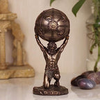 Veronese Design 5 1/2 Inch Atlas The Titan Who Holds The Sky Resin Sculpture Cold Cast Bronze Finish