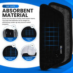 Refrigerator Drip Catcher for Water Tray, Protects Ice and Water Dispenser Pan From Spills, Mineral Build-Up and Water Splatter (2 pack, Black) (Rectangular) - style: Black Rectangular