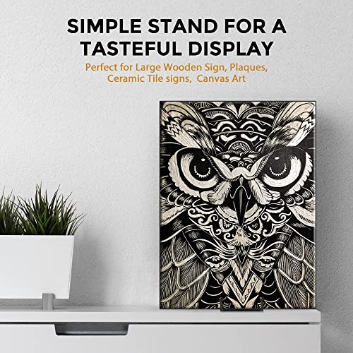 TR-LIFE 4 Pack 10 Inch Large Plate Stands for Display - Metal Plate Holder Stand + Picture Stand + Small Easels for Decorative Plate, Platter, Book, Plaques, Photo Frame, Tabletop Art - size: 10 Inch