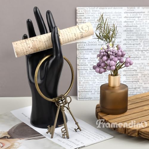 Framendino, Female Mannequin Hand Jewelry Display Holder Stand for Bracelet Necklace Ring Plastic (Black & White, 2 Pack) - color: Black & White, size: 2 Pack