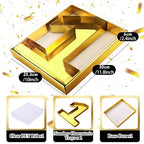 SiliFine 12" Charcuterie Number Shaped Mache with Clear Lid Fillable Sweets Serving Trays Paper Mache Cupcake Candy Box for 2025 Graduation Party Graduation Celebration(Gold,Number 1) - color: Gold, style: Number 1