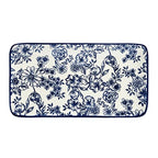 Pfaltzgraff Gabriela Blue Floral Rectangle Platter, 14.75 Inch (Pack of 6) - size: 14.75 Inch (Pack of 6)