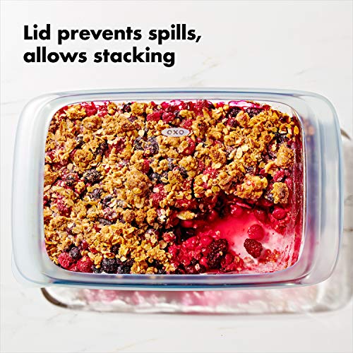 OXO Good Grips Freezer-to-Oven Safe 3 Qt Glass Baking Dish with Lid, 9 x 13 - size: 3 qt, style: Glass 3 Qt Baking Dish