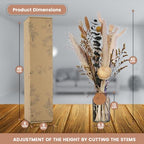 Homey Breeze Natural Dried Pampas Grass Decor with Vase - 15 Inches 23 Pcs 10 Styles, Pampas Grass with Vase Included - Small Pampas Grass for Home Decor, Wedding, Party, Birthday
