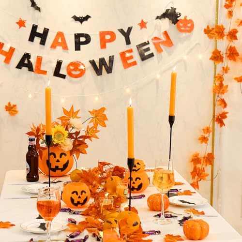 3Pcs Matte Black Candlestick Holders Set Fit 3/4" Tall Taper Candle Home Decorative Table Centerpieces for Family Dinning, Party Decoration - color: Matte Black, size: 3 set