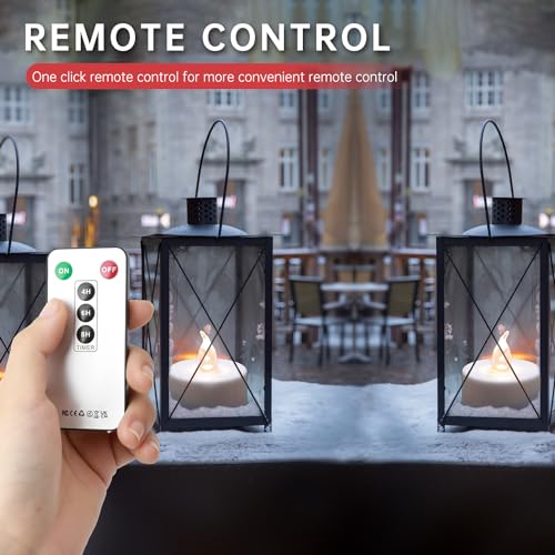 Hanzim Tea Light Candles with Remote Control,Flickering Flameless LED Candle,Long Lasting 400+Hours,Battery Operated with Timer for Home Decoration Seasonal &Festival Celebration WarmYellow (12pcs) - color: Remote-warm yellow, size: 12pack
