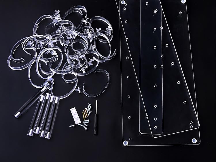 3-Tier Watch Display Stand Organizer, 24 Piece Jewelry Holder Rack Watch Display Holder Watch Display Rack -Clear Acrylic