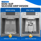Refrigerator Drip Catcher for Water Tray, Protects Ice and Water Dispenser Pan From Spills, Mineral Build-Up and Water Splatter (2 pack, Grey) (Semi-Circular) - style: Gray Semi-Circular
