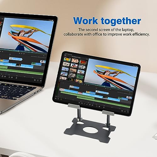 KABCON Tablet Stand,Tablet Holder for iPad,Adjustable Portable Multi Angle Desktop Stand Compatible with iPad Pro 9.7 10.5 12.9 Air Mini 1-4,Galaxy Tabs,Surface Pro Tablets,Kindle,E-Reader,Nexus - color: Small-Black