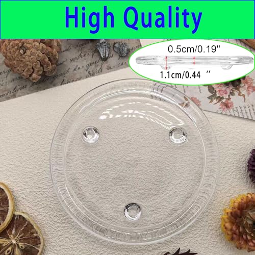 3 Pack Clear Glass Candle Plates Candle Tray Candle Holder,3 inch Transparent Round Pillar Plates for Dining Table Wedding ，Small Round Candlestick for Pillar Candle - size: 3in