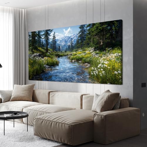Large Canvas Wall Art Decor Nature Landscape Wall Art Prints Artwork For Walls Green Botanical Wall Art Decorations Wall Art Pictures For Living Room Canvas Art Wall Decor 24"X48" Bedroom Office Decor - color: XY-01L, size: 48"L x 24"W