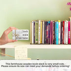 Rustic Wood Book Stack for Home Decor, Farmhouse Stacked Books (L16)