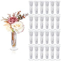 Eaasty 24 Pcs Small Plastic Vases for Flowers, 6 Inch Mini Clear Crystal Vases Bud Vase Bulk for Mothers Day Wedding Home Office Table Centerpiece Decorations