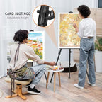Art Painting Tripod Easel Stand - Portable Adjustable Display Artist Metal Easel with 1 Bag for Tabletop/Floor Painting, Height from 17 to 66 inches, Sturdy for Drawing, Displaying - Black - style: Black