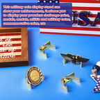 Yaocom 4 Pcs 1.69 Inch Metal Challenge Coin Display Stand Military Coin Holder Medallion Token Holder for Veterans Collectors Fits 2 Inches and up Coins Medals Pocket Watches(Gold) - color: Gold