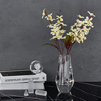 kitCom Flower Crystal Vase, 8.27 inches Modern Crystal Vase, Lead-Free Flower Vase, European Crafted for Table, Home Decoration, Wedding or Luxury Gifts, 8.27 x 3.94 x 3.94 Inches - size: 8.27 x 3.94 x 3.94 Inches