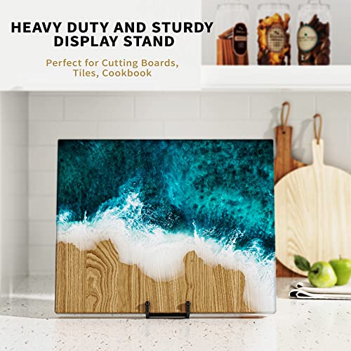 IPAME 8 Inch Large Plate Stands for Display - Metal Square Wire Plate Holder Display Stand + Picture Stand for Book, Platter, Plaque, Photo Easel (2 Pack) - size: 8 Inch