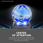16 White- Light LED Lighted Base for Glass Art - Crystal Display, Lighted Acrylic Base, Glass Vases for Centerpieces Stand, Matte Black - style: White Light